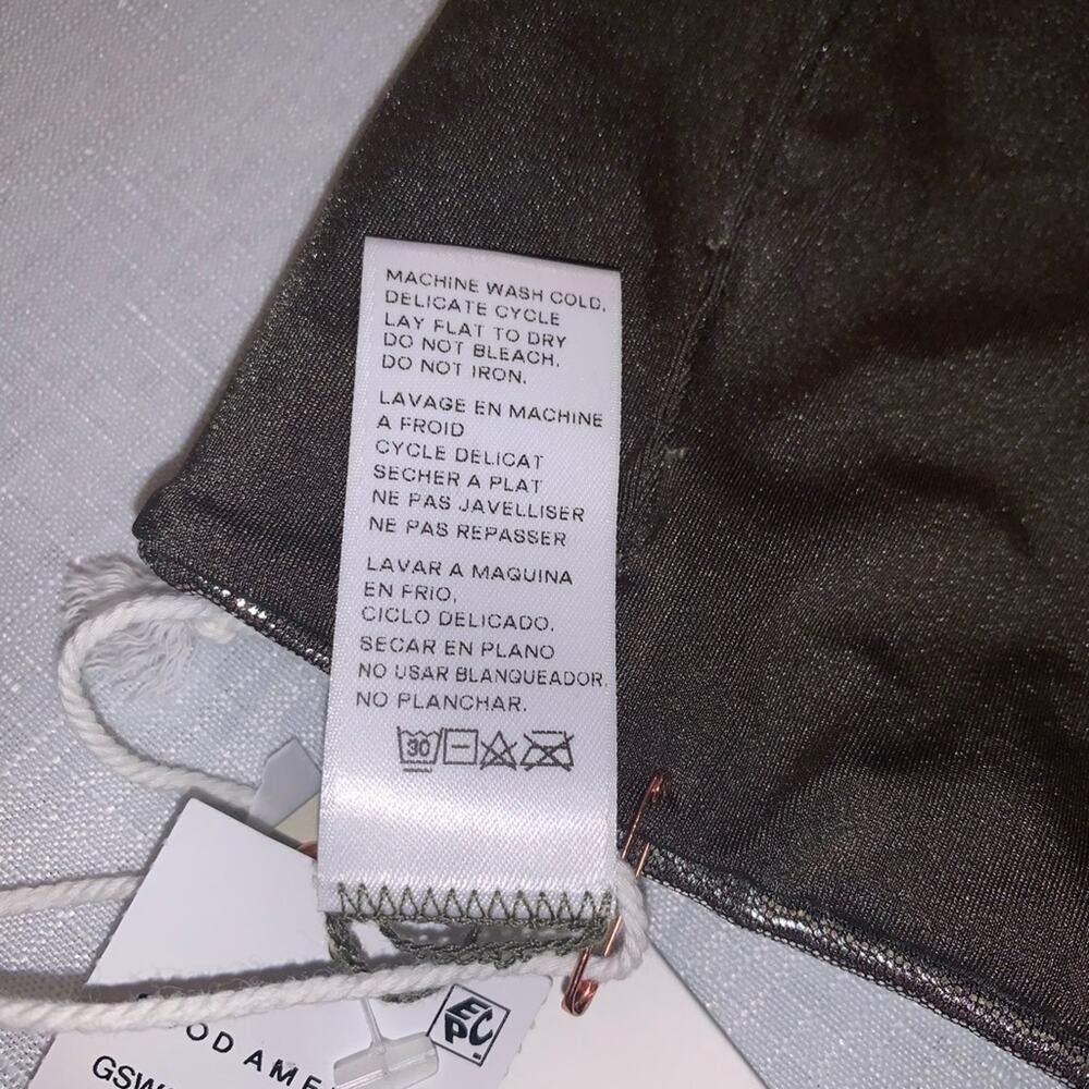 GOOD AMERICAN SWIM Bandeau‎ Top. Stormy Foil. 3X - Picture 9 of 14